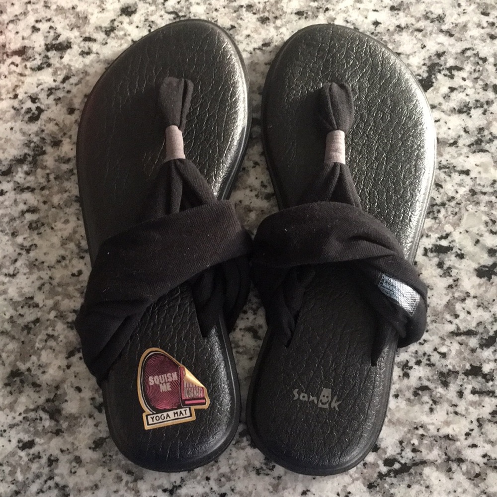 Black sanuk sandals